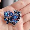 Vintage Rhinestone Butterfly & Heart Brooch Luxury Crystal Pin for Coat, Blazer & Formal Attire, Elegant Statement Jewelry
