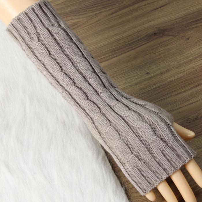Buy Knitted Long Hand Finger Free Glove Winter Warm Wool