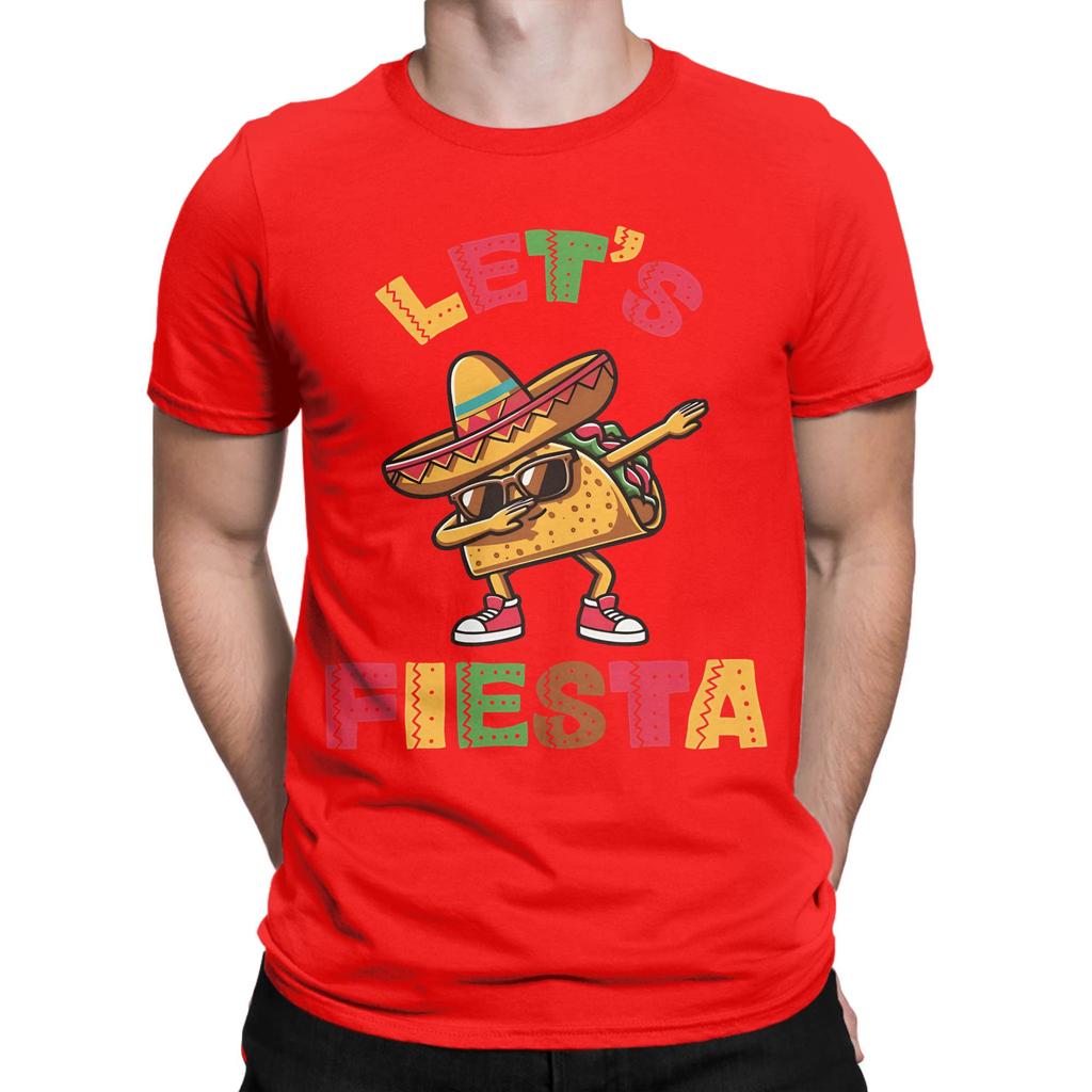 Lets Fiesta Tshirts For Unisex Vintage Cotton Tees O Neck Short Sleeve T Shirt Printed Tops