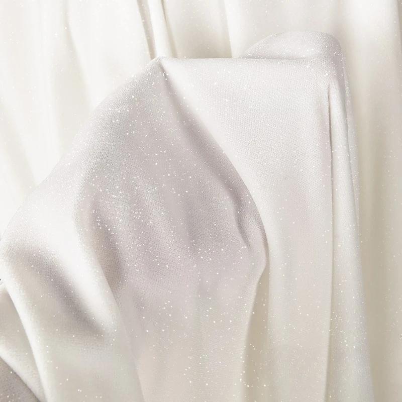Soft Glint Velvet Fabric Silver Thread Woven with Dreamy Shimmering Texture  Plush Non-slip Fabric for DIY Sewing Dress
