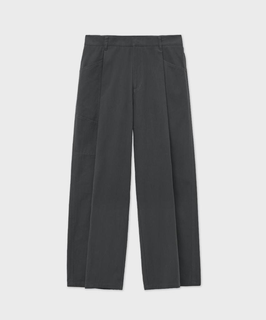 INTEMPOMOOD Steady One-Pleat Wide Pants_Charcoal