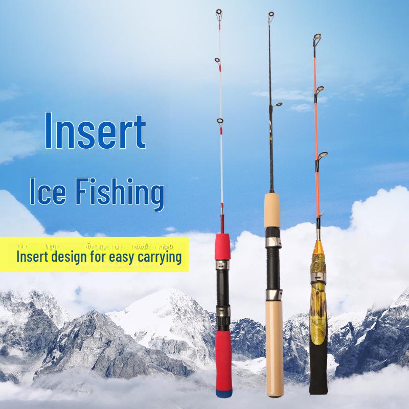 Telescopic Portable Winter Ice Fishing Rod - Short-Circuited Plug-In for Outdoor Fishing.