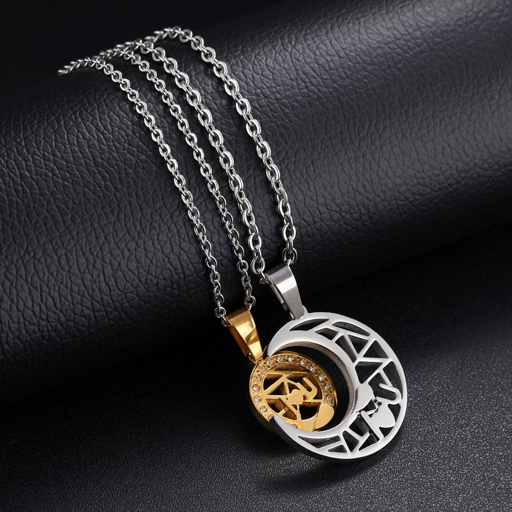 Buy Couple Jewelry Hollow Sun and Moon 
