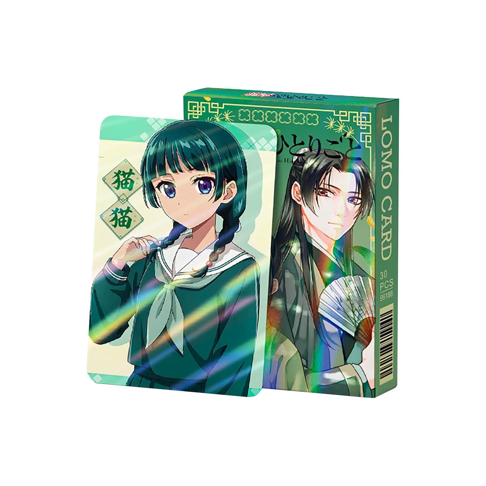 

30 Двусторонних фотокарточек с цветной печатью HD с персонажами аниме, Коллекционные карточки с аниме-периферией, Наклейки и Поздравительные открытки