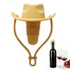 Creative Cowboy Hat Shape Wine Bottle Stopper Decorative Wine Stopper Reusable Leak Proof Wine Bottle Stopper Kitchen Supplies