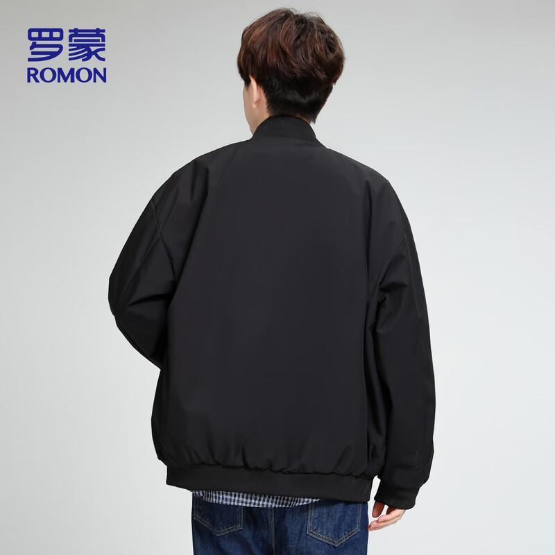 ROMON Men's Baseball Collar Casual Jacket