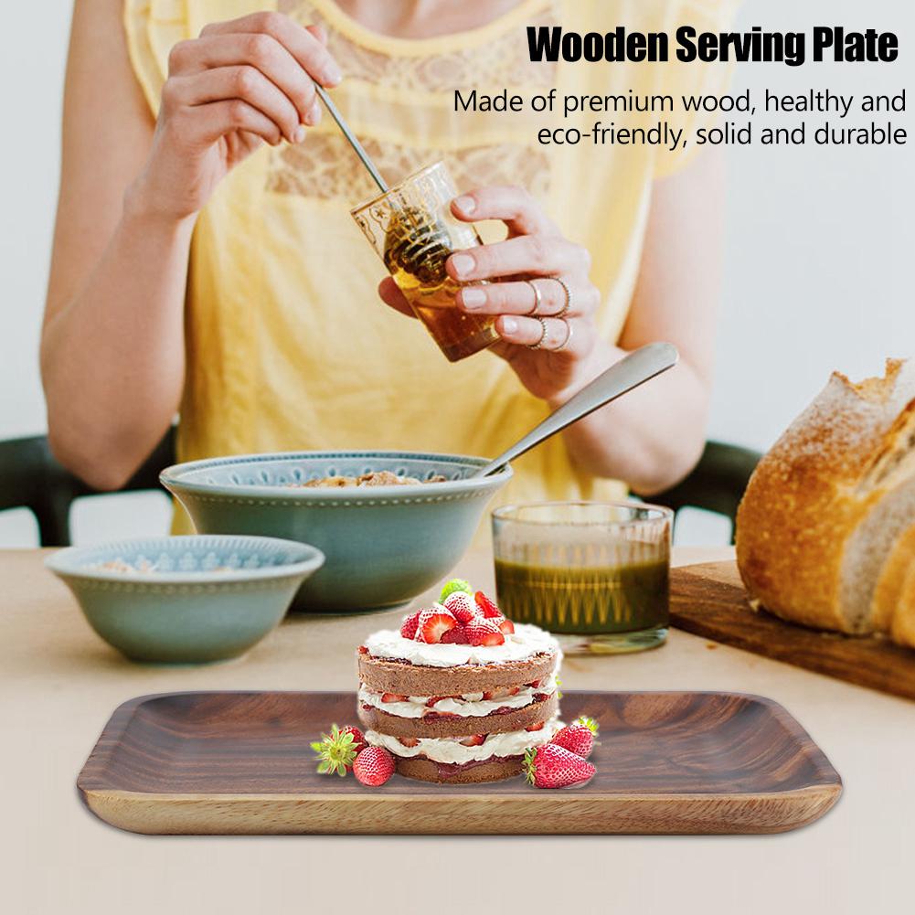 Elegant Sushi-fat Snacks Salat Desserter Tretallerken for Hjem Restaurant 25*17*2cm