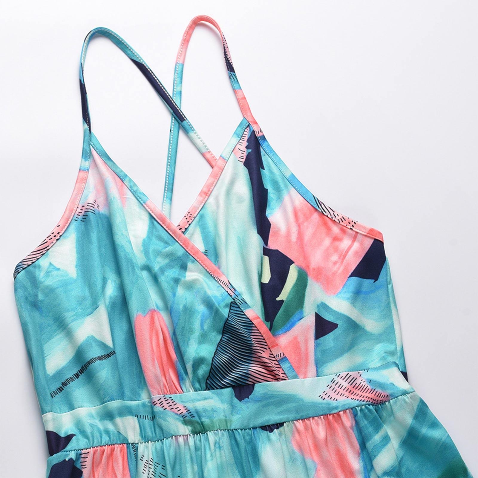 Летнее платье Платье Женское платье Пляжная юбка Юбка с поясом и принтом Платье — фото 7