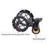 Handheld Microphone Shock Mount Stand, Adjustable Angle and Height Microphone Holder for Clear Auditory Recording