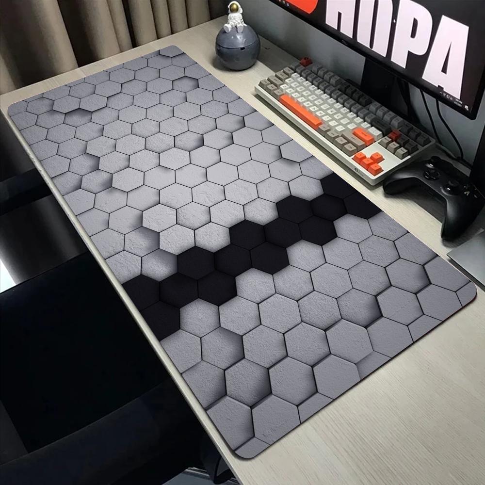 Hexagon Geometric Mouse Pad Desk Mouse Pad Cute Hd Desk Pad Extended Gaming Keyboard Mats Large Xxl Gamer Mousepad 90x40