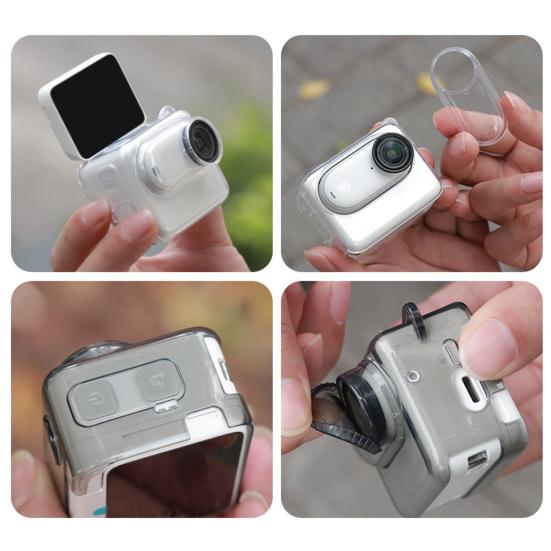 Action Camera Protective Case for Insta360 GO 3S Waterproof Shockproof Sports Camera Protector Clear