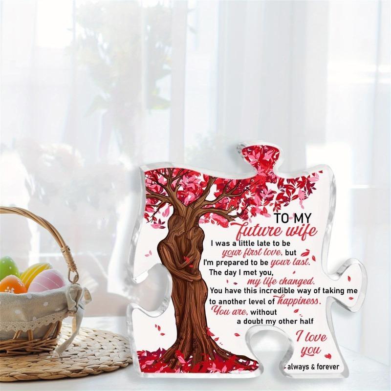 2D Flat Acrylic Love Desktop Decoration, Valentines Day Gift, Suitable for Wall Decoration, Porch, Room, Villa, Accents Home, Hallway, or Workplace -