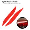 4Pcs Self adhesive Car Reflective Warning Decal Safety Strip Stickers Automobile Decor(Red)