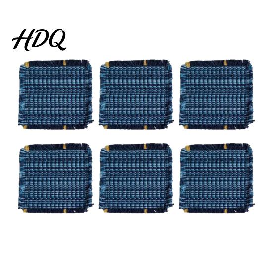 Tea Table Coaster Set 6PCS Coasters Handmade Woven Cotton Set Heat Insulation