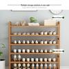 Camphor Bamboo Multi-layer Shoe Rack - Space-saving Floor Storage Cabinet for Dormitory Entrance