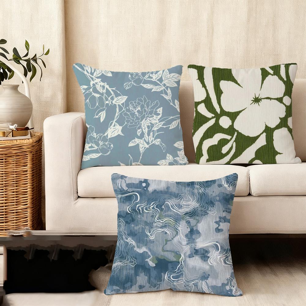 Printing style Cushion Cover Anti-dustmite Pillowcase Invisible zipper silky short plush Sofa cushion cover