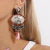 Luxury Design Art Style Geometric Resin Earrings for Women Ladies Vintage Classic Exaggerated Pendant Earrings Jewelry Wholesale