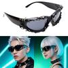 Handcrafts Gothic Sunglasses with Comfortable PC Frame Cosplay Punk Eyewears for Social Occasion Men Women Accessories