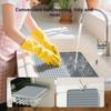 Tapete de silicona para secar platos (40 x 30 cm): tapete grande para secar platos, tapete para encimera, tapete para escurrir platos, tapete para fregadero, salvamanteles grande de silicona.