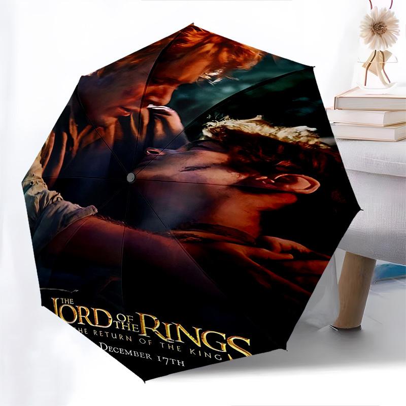 1pc Lord of the Rings Return of the King Automatic Folding Umbrella - Compact 8-Rib Design, Durable Plastic & Iron1347L