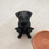 3D Printed French Bulldog Figurine Modern Matte Black Dog Statue Animal Desktop Decoration
