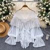 Women's Top for Summer 2026, Casual and Elegant Style, with Ruffle Trim and Bell Sleeves, Chiffon Blouse