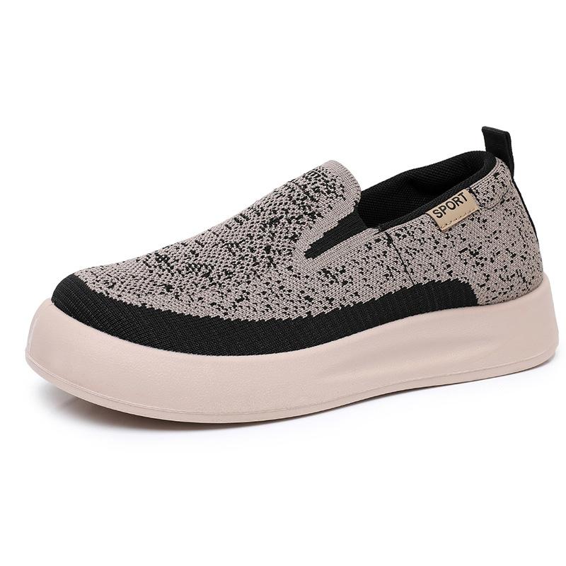 Spring and Autumn Color Matching Versatile Comfortable Cloth Shoes for Women, Lightweight Casual Shoes, Fashionable Slip-on Shoes for Women