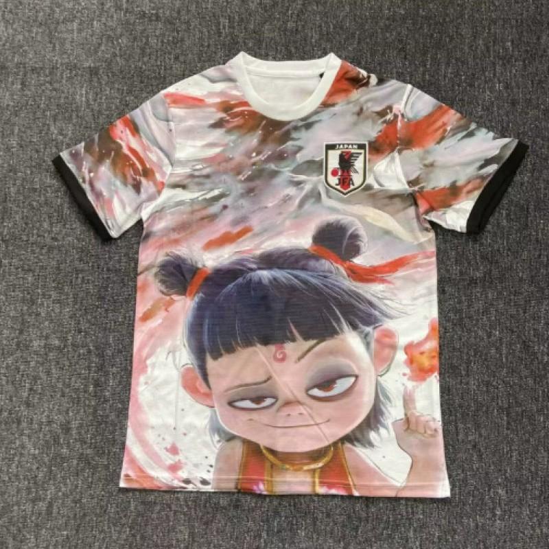 Kurzärmeliges Fußballtrikot inspiriert von der japanischen Nationalmannschaft Anime-Kollaboration Dragon Ball One Piece Naruto