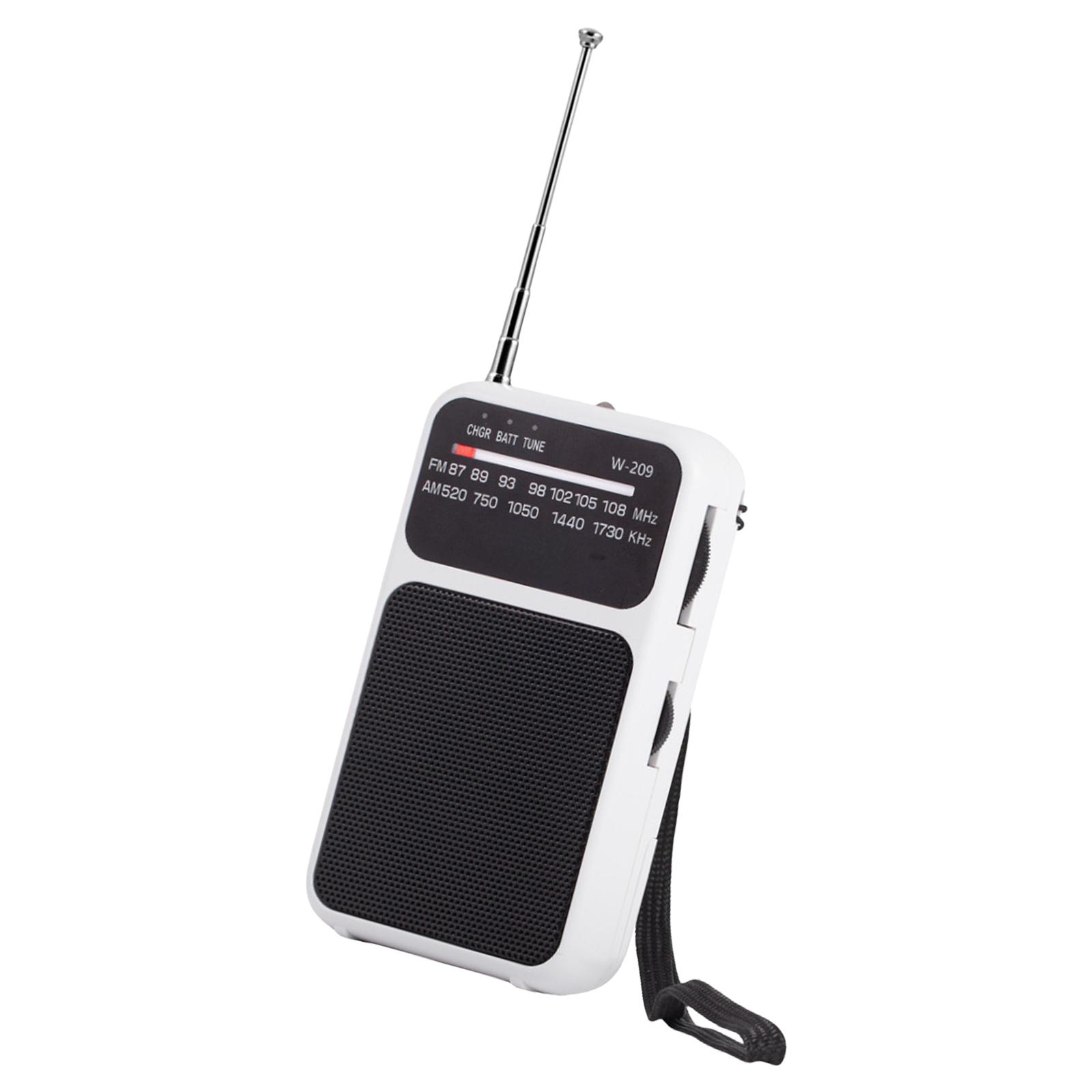 

Compactly FM AM Radio With Pointers Designs Supports Type C Charging And Batteries for Outdoor Activity Use білий