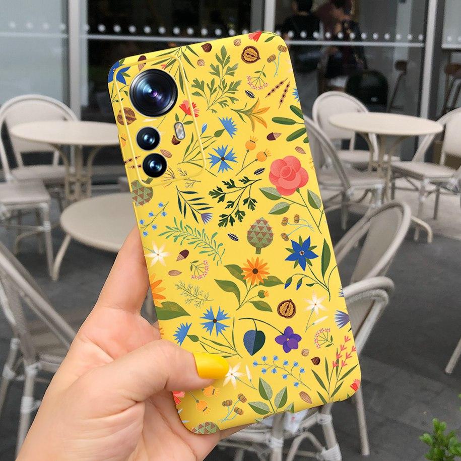 For Xiaomi 12 Pro 5G Case Cute Cartoon Painted Matte Cover For Xiaomi Mi 12 Pro 5G Global Funda on Xiomi 12 Pro Mi12 12X 5G Capa