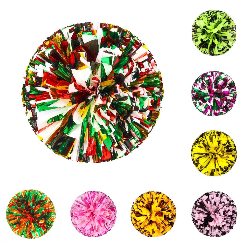 Bunte Cheerleading-Pom-Poms für Mädchen und Kinder, Finger-Cheerball, Schwarz und Blau, Gold, Silber, Rot, Grün, Tanz-Cheerleading-Zubehör
