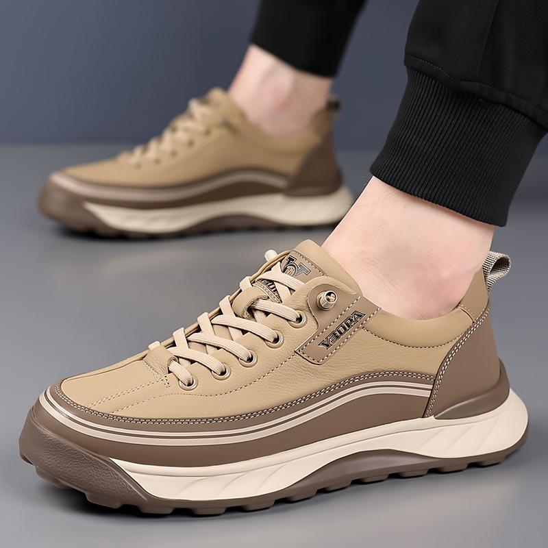 Fashion High Quality Outdoor Sports Shoes Lace Up Oxford Fashion Shoes Genuine Leather Thick Soled Wear-resistant Travel Leather Shoes