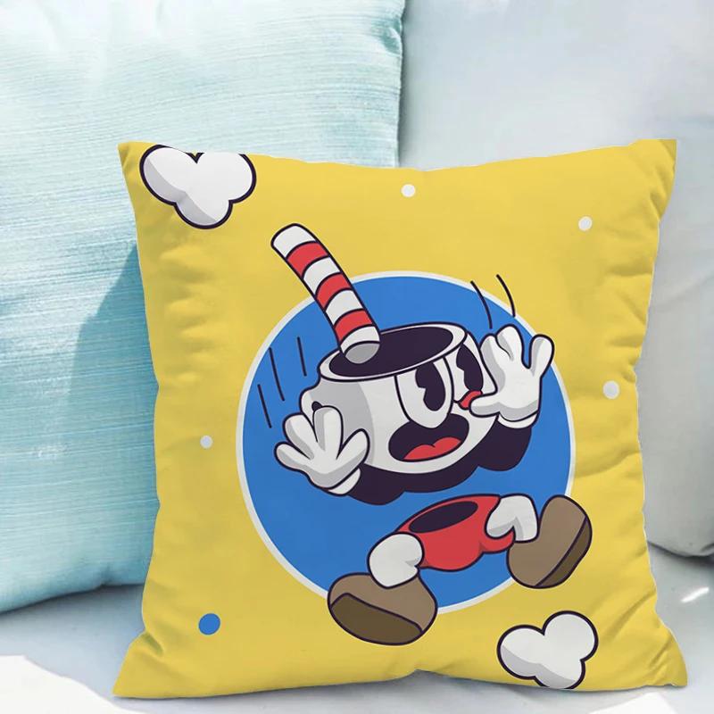 Cushion Covers 45x45 C-cuphead Ornamental Pillows for Living Room Pillowcase 40*40 Fall Decor Lounge Chairs Body Pillow Cover