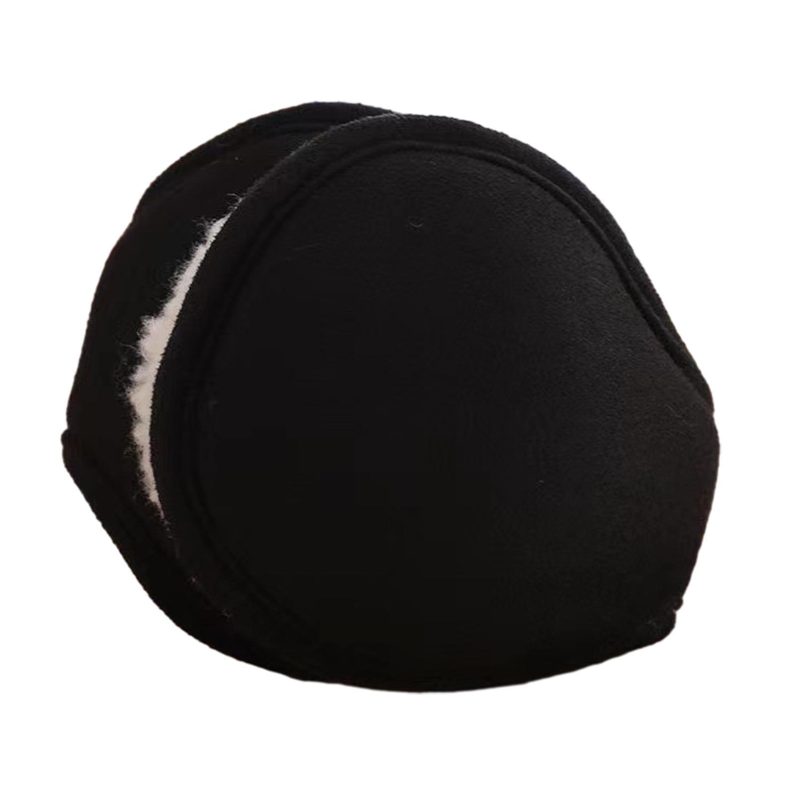 

Зимние теплые наушники Мягкие теплые накладки на уши для взрослых и подростков Утолщенные замшевые плюшевые защитники ушей Спортивные уличные наушники чёрный