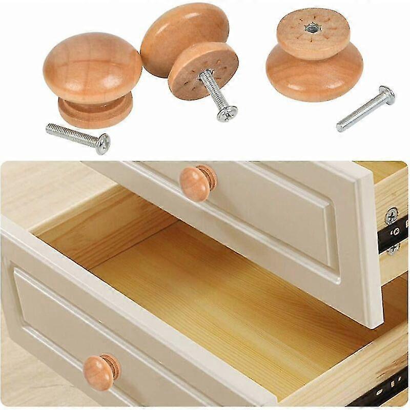 20pcs Drawer Door Wooden Handle, Furniture Knob, Furniture Handles for Cupboard Wardrobe Kitchen, Round Pull Knobs for Cupboard Drawer Shoebox Cupboar