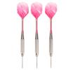 Steel Tip Darts Set Professional Darts Deep Groove Barrel Aluminum Shaft and PET Flights with Storage Case Pink