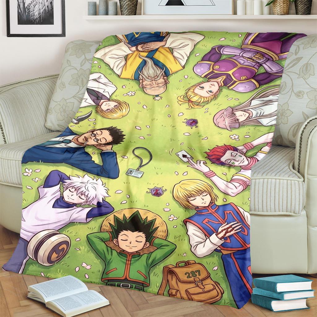 Hunter × HunterPrint Flannel Blanket Comfortable for Travel, Picnics, Bedrooms, Sofas, Beds, Chairs-kwq138