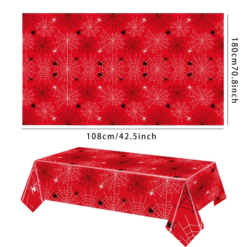 Halloween tablecloth decoration, a rectangular wallpaper with realistic network design, suitable for Halloween parties