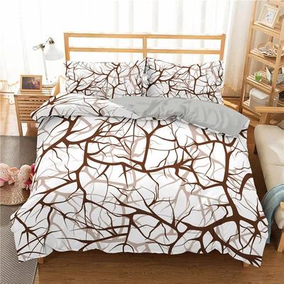 Baumzweige Bettbezug Botanischer Blätterdruck Bettwäscheset Polyester Natur Baum Bettdeckenbezug Queen Full Für Kinder Erwachsene