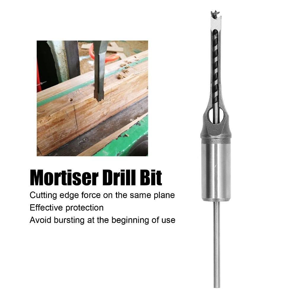Alloy Steel Square Hole Drill Bit Power Tool 1/4(6.4mm)5/16(8mm)3/8(9.5mm)1/2(12.7mm)14mm(0.55in)16mm(0.63in) Mortiser Drill Bit