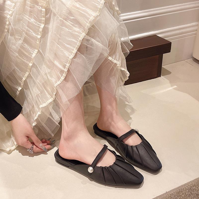 Fairy style flats pointed elegant fashion noble women's shoes comfortable and lightweight new shoes bag head slippers