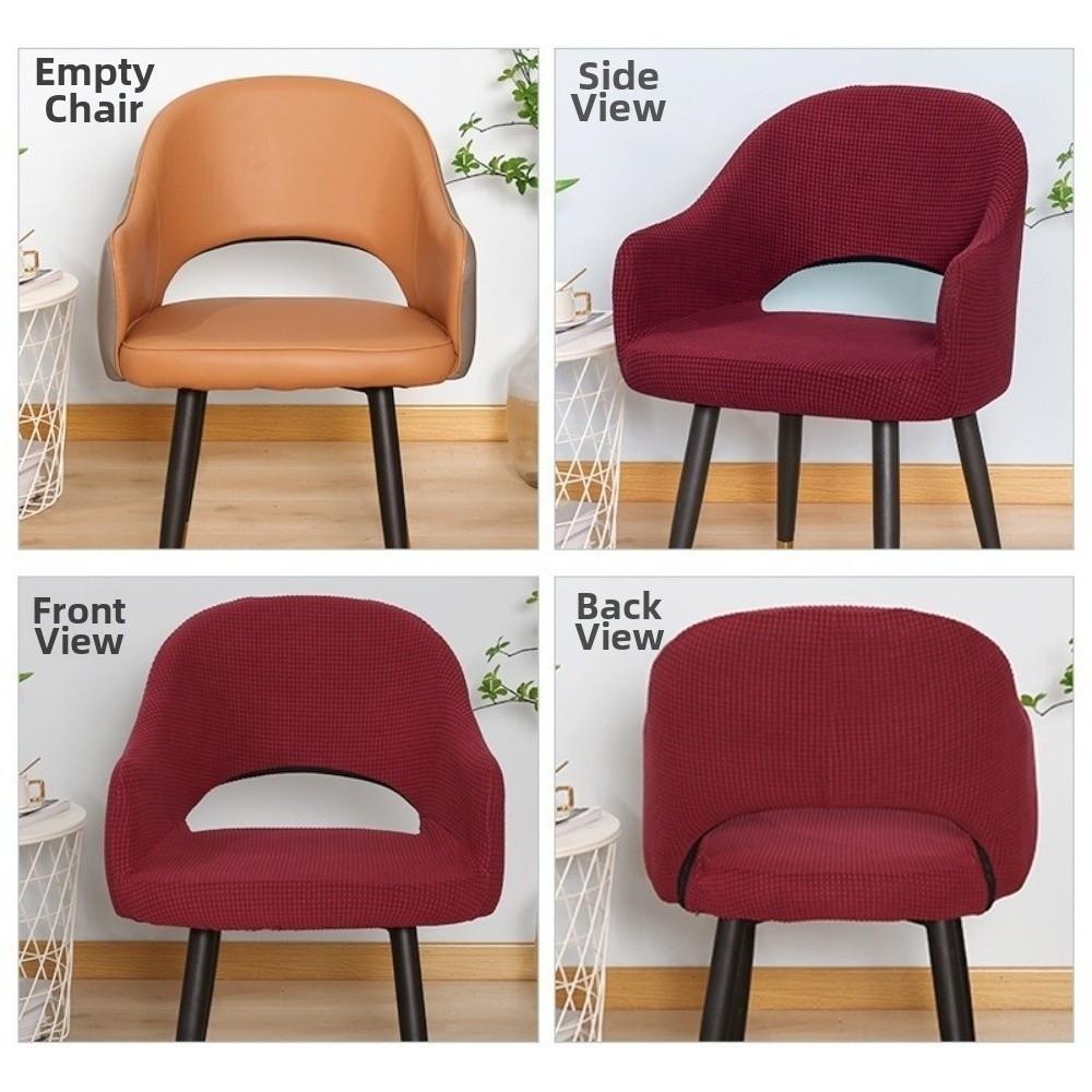 Jacquard Arc Armchair Covers Spandex Dustproof Cover Dining Chair Covers  For Home Living Room