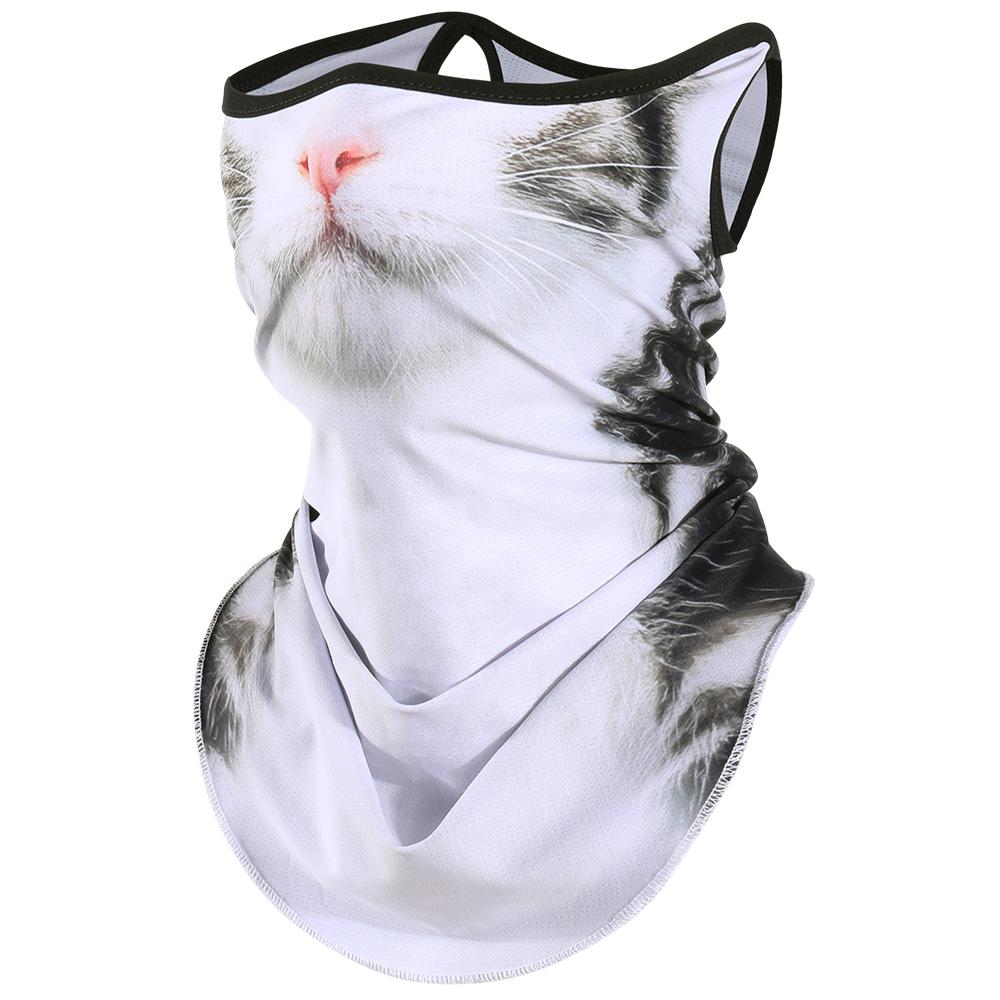 3D Animals Magic Scarf Bandana Breathable Neck Warmer Gaiter Hanging Ear Outdoor Sports Triangle Face Mask Neckerchief Summer