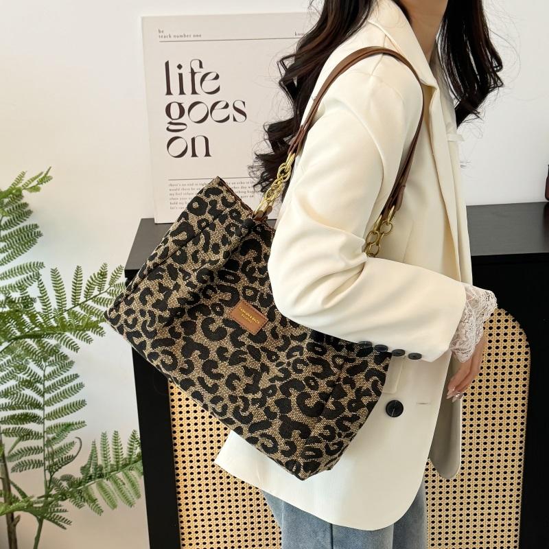 Leopard Print Shoulder Bag Women's Leopard Print Tote Bag