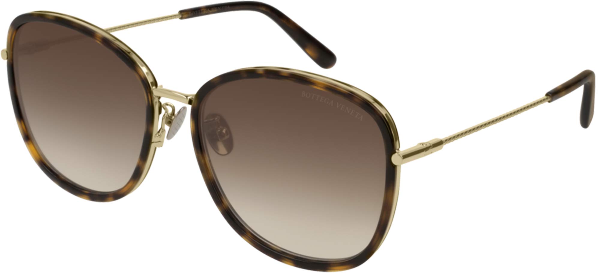 

Bottega Veneta Sunglasses BV0220SK 002 Brown Women s Havana/Gold