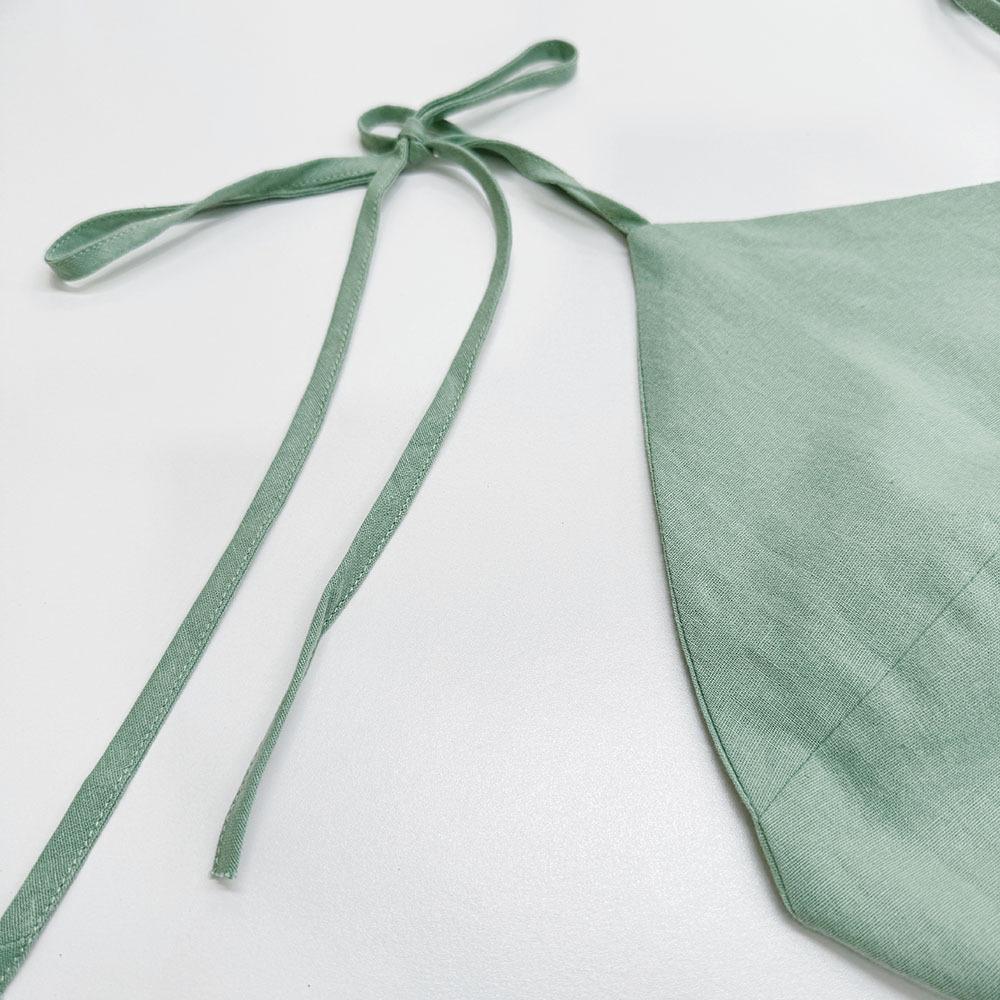 French Vacation Style Sexy Pure Desire Cotton Linen Tie Backless Strap Dress Women's Hot Item