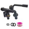 Outdoor Faucet With Double Outlet Double Taps Brass Water Faucet 1/2 Inch Inlet Home Water Hose Connector 1-Into-2 Spigot