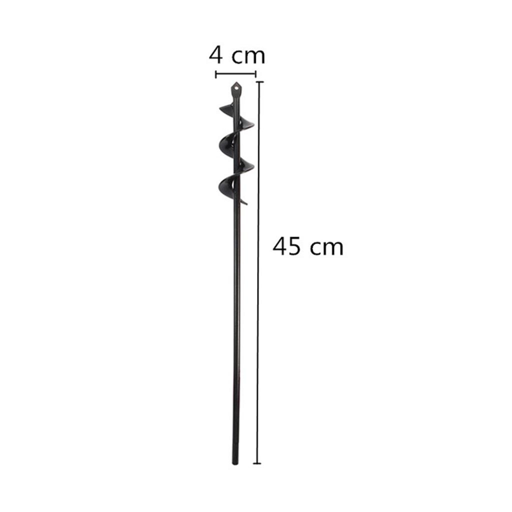 Garden Auger Spiral Soil Auger Umbrella Hole Excavator Solid Shaft Auger Flower For Planting Digging Soil Nursery Flowers