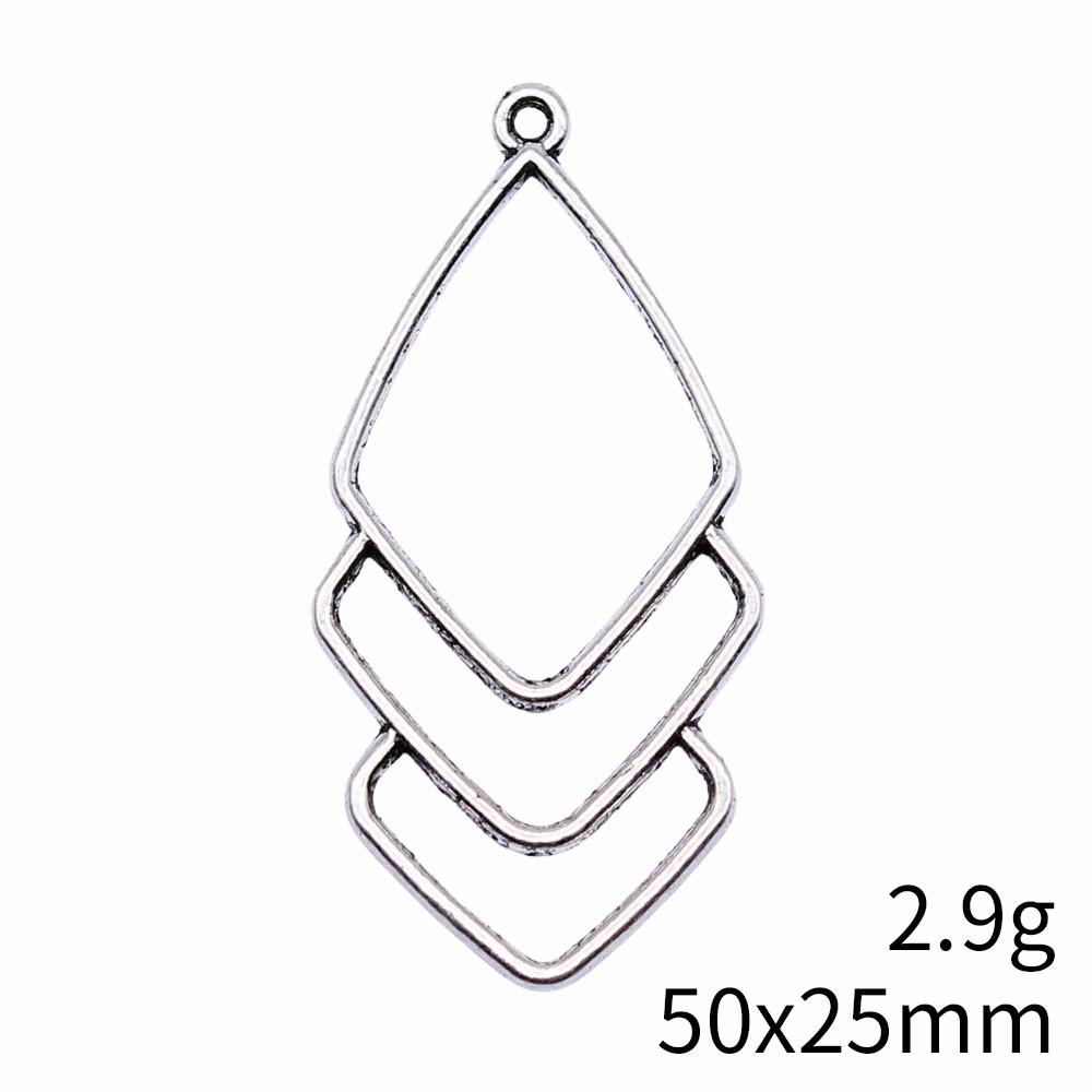 Wedding Anniversary Charms For Italian Bracelet Geometric Hollow Charms Pendant Women's Clothing Pendant Accessories
