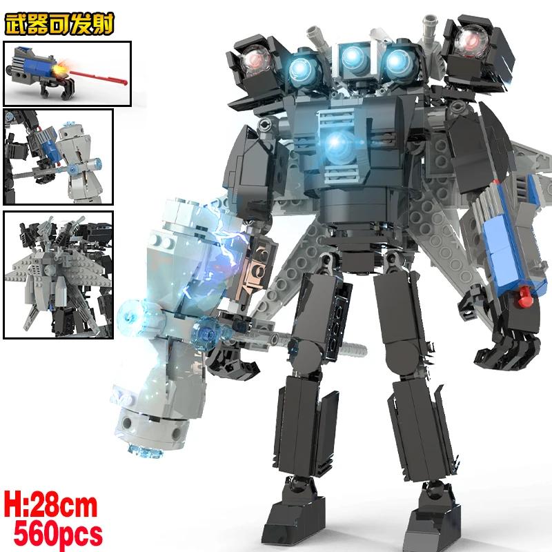 Horké stavební kostky Skibidi Toilet Toaleta Vylepšený G Man&Dominator Akční figurky Model Titan Speakerman Hračky Pro Děti Vánoční dárek